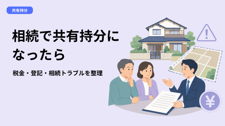 相続で共有持分になったら最初にすること｜放置リスクと解消方法を期限順に解説