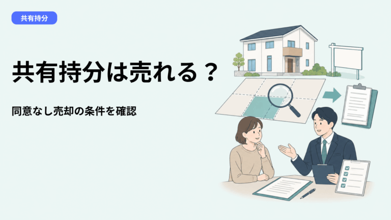 共有持分は売却できる？同意なしで売る方法と売却前に確認すべき5つの条件