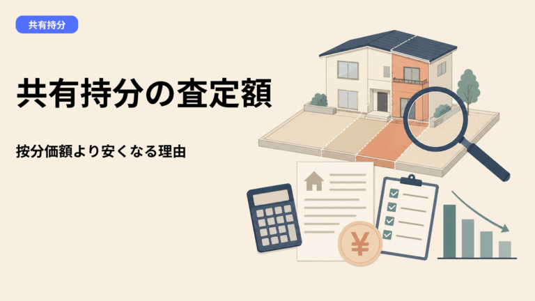 共有持分の売却相場はいくら？按分価額・減価・査定額の見方をケース別に解説