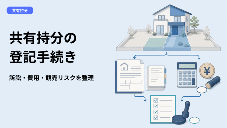 共有持分の登記手続き完全ガイド｜必要書類一覧・費用シミュレーション・申請書の書き方