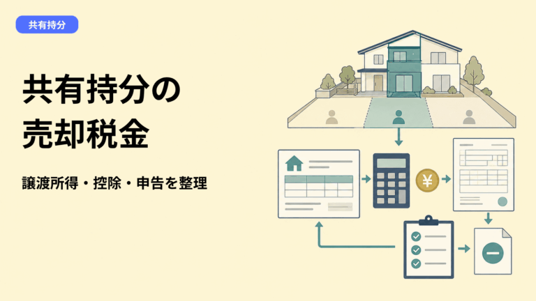 共有持分の売却でかかる税金のすべて｜持分だけ売る場合の計算方法と3,000万円控除の条件