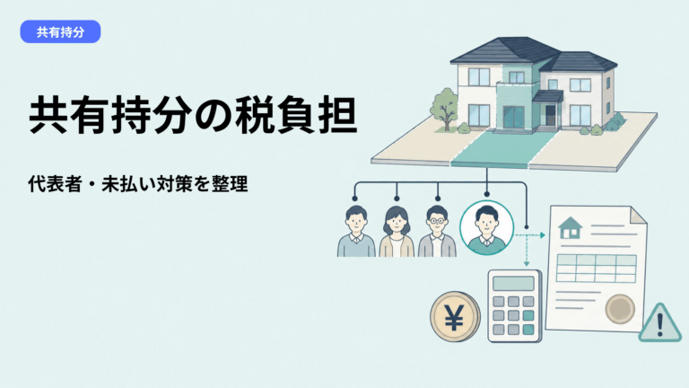 共有持分の固定資産税は誰が払う？税額の考え方と代表者の決め方・トラブル回避まで徹底解説