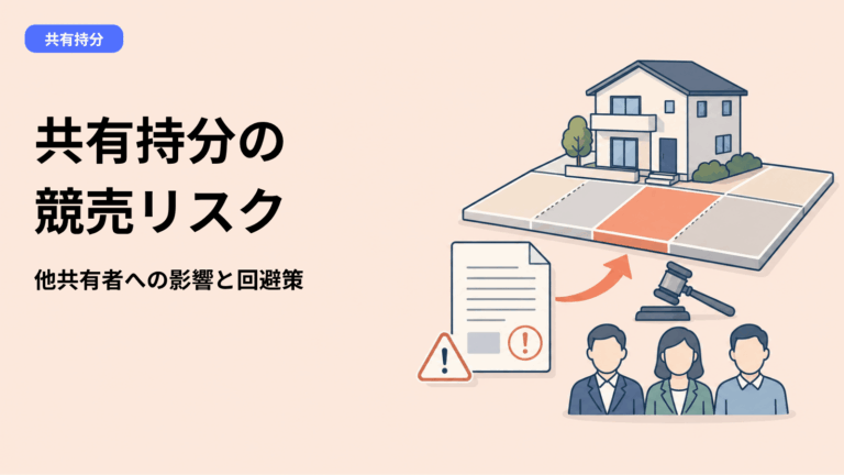 【共有持分の差押え・競売】他の共有者への影響は？回避する方法と立場別の対処法