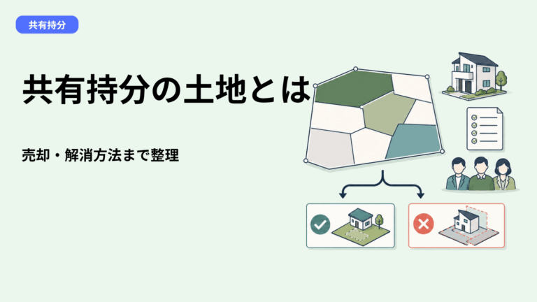 共有持分の土地とは？持分割合でできること・できないこと／分筆・建築・共有解消の判断ポイント