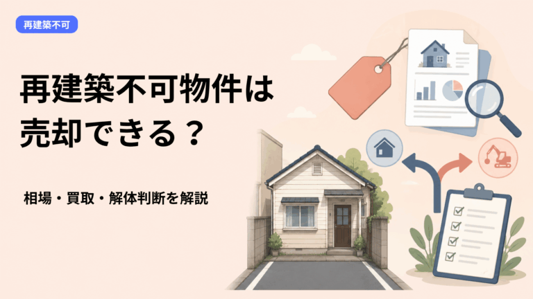 再建築不可物件は売却できる？相場・売却方法・解体前に確認すべきポイントを解説