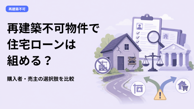再建築不可物件で住宅ローンは組める？審査が難しい理由と購入者・売主の現実的な選択肢
