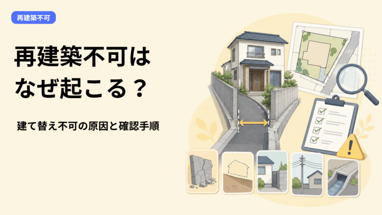 再建築不可はなぜ起こる？建て替えできない5つの原因と確認すべき手順を解説
