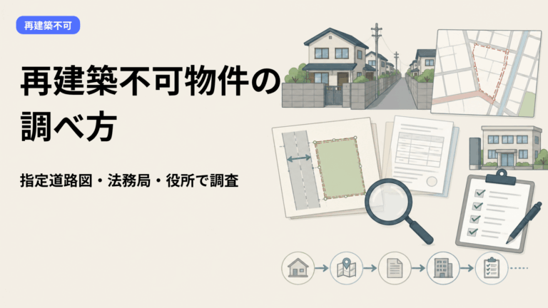 再建築不可物件の調べ方｜指定道路図・法務局・役所で確認すべき完全手順