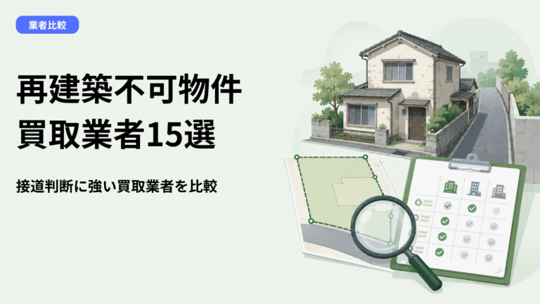 【2026年7月】再建築不可物件の買取業者15選｜接道判断・43条許可の見立てに強い会社だけ厳選比較
