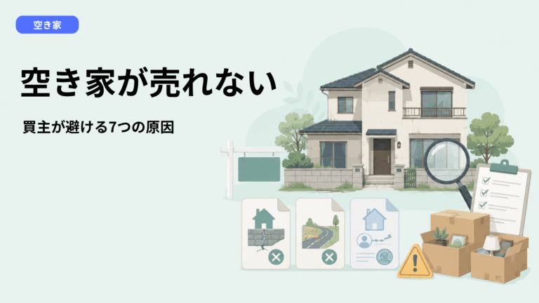 空き家が売れない理由は価格だけじゃない｜買主が避ける7つの原因と売るための現実的な対処法