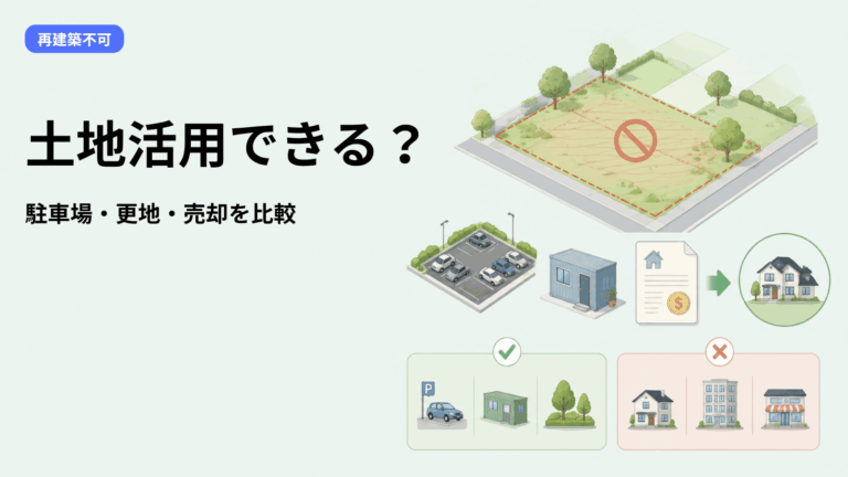 再建築不可土地の活用は可能？更地・駐車場・コンテナの向き不向きと売却すべきケース
