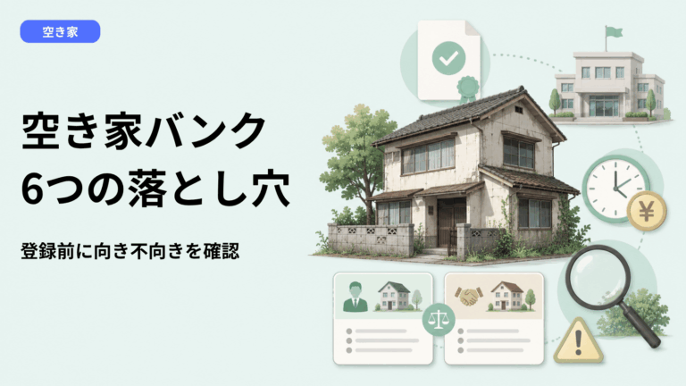 空き家バンクのデメリットとは？売主が気づきにくい6つの落とし穴と、向き不向きを見極める判断基準