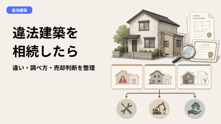 違法建築を相続したらどうする？既存不適格との違い・調べ方・売却までの判断手順