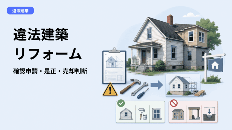 違法建築でもリフォームできる？2025年改正後の確認申請・是正方法・できないケースを解説