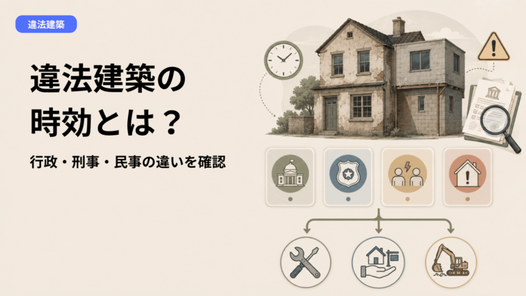 違法建築は何年で時効になる？行政・刑事・民事で変わる4つの「時効」の違いと調べ方