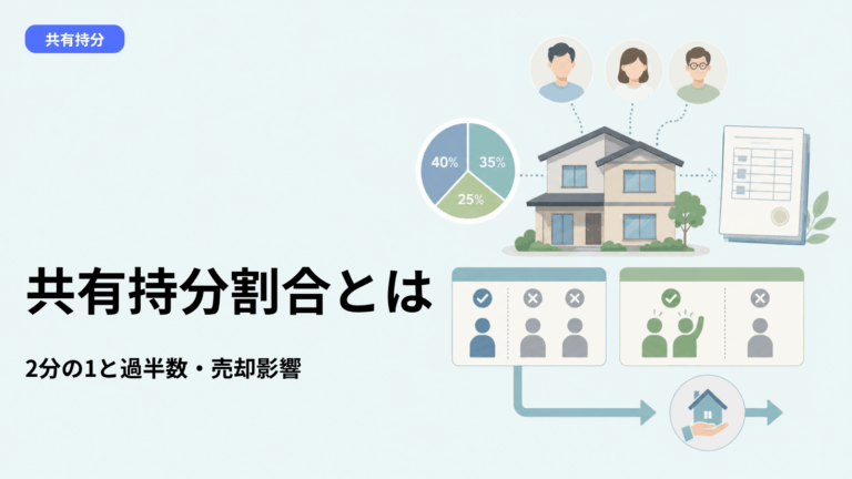 共有持分割合の意味と決め方・調べ方｜2分の1と過半数の違い、売却への影響まで