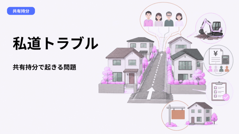 私道の共有持分で起きるトラブルとは？通行・掘削・費用負担・売却を解決する確認手順
