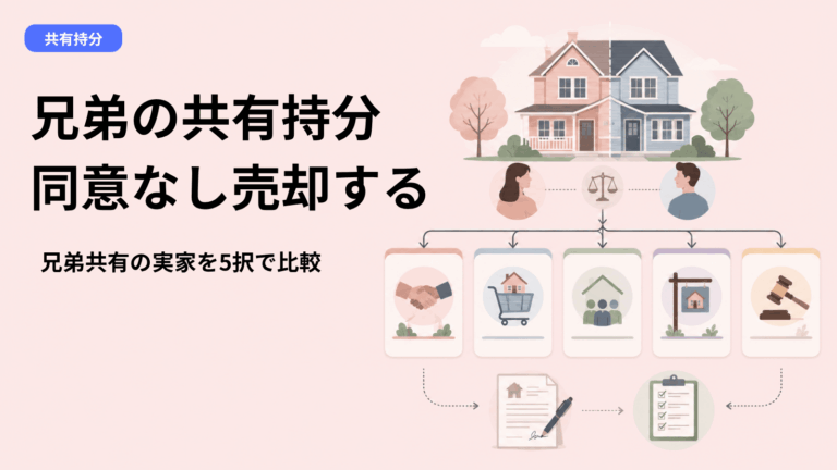 実家の共有持分、兄弟の同意なしで売れる？5つの選択肢と判断順をまるごと比較