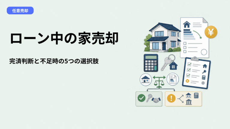 ローンが残っている家は売れる？完済できるかの判断基準と不足時の5つの選択肢