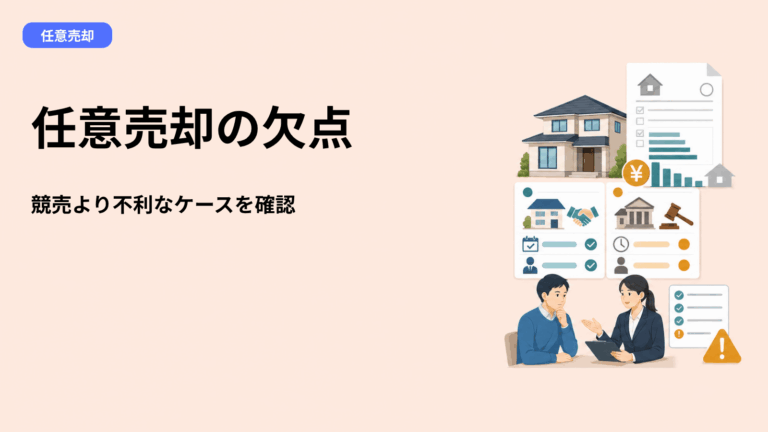 任意売却のデメリット7つ｜競売より不利になるケースと後悔しないための確認ポイント